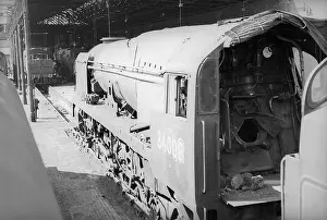 Elms: Derelict steam engine at Nine Elms Loco Yard