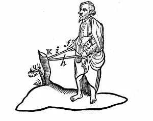 1692: Descartes illustration of how distance of object
