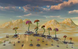Exoplanet: A desert like terrain on an alien exoplanet
