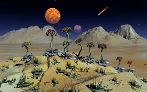 Exoplanet: A desert like terrain on an alien exoplanet