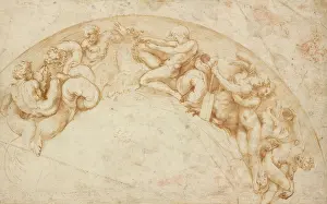 Doodles: Design for the Border of a Salver - school of Raphael