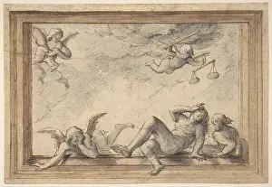 Verbruggen: Design for a ceiling with an allegory of Justice