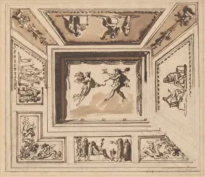 Giani: Design for a Ceiling, n.d. Graphite, pen and