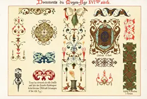 Ernest Guillot: Design elements from manuscripts of the 16th century