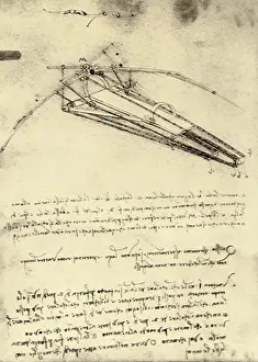 1510: Design for a Flying Machine, by Leonardo da Vinci