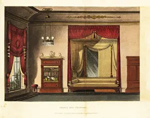 Embellished: Design for a French bed chamber, 1815