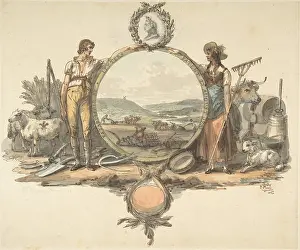 Josiah: Design for a Frontispiece, ca. 1793, Brush and