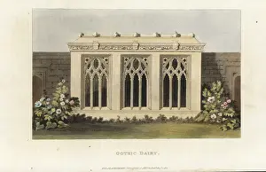Scullery: Design for a gothic dairy for a stately home, 1821