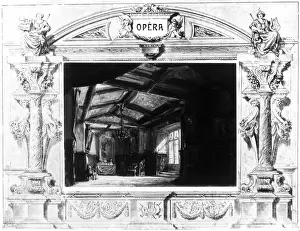 1787: Design for Mozart's Don Giovanni, 1875. Opera