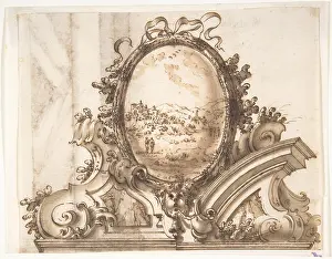 Recto: Design for an Overdoor Decoration with Variant