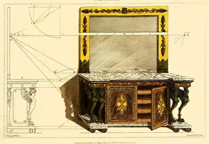 Commode: Design for a Pier Commode and Glass
