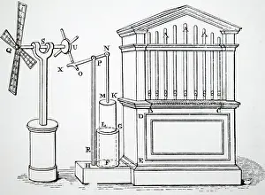 Pneumatic: Design for a pneumatic organ, from Pneumatics
