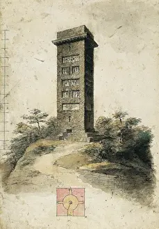 Staffage: Design of Trajan's column on the Little Anninger