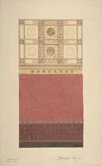 Coffered: Design for Wall Elevation with Diapered Wainscoting