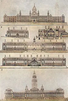Knott: Designs for London County Council Hall 1908