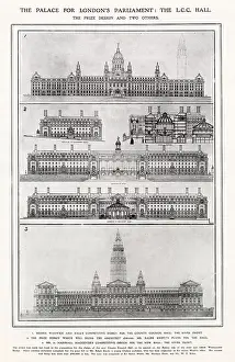 Designs for London County Council Hall 1908