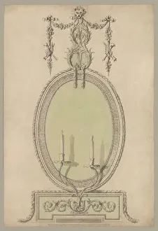 Overmantel: Two Designs for an Overmantel Glass (Verso: Partial