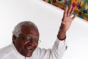 Emeritus: Desmond Tutu poses for a formal portrait in a