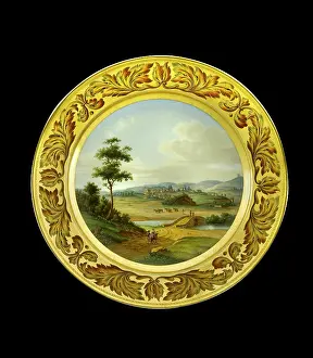 Apsley: Dessert plate depicting Vimiero