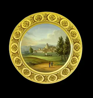 Apsley: Dessert plate depicting Vittoria