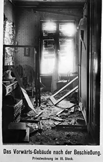Affected: Destroyed apartment in the Vorwaerts Building, 1919