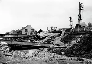 Advancing: Destroyed bridge in Belgium, May 1940