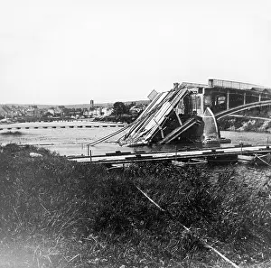 Obstruct: Destroyed bridge over the Marne WWI