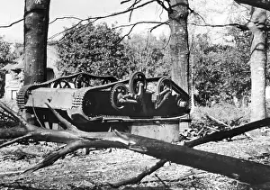 Bren: Destroyed British Universal Carrier after the airborne l