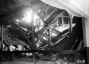 Buergerbraeukeller: The destroyed Buergerbraeukeller after Elser's assassina