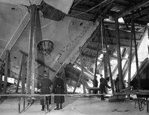 Buergerbraeukeller: The destroyed Buergerbraeukeller after Elser's assassina