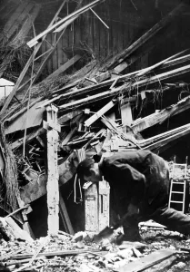 Buergerbraeukeller: The destroyed Buergerbraeukeller after Elser's assassina