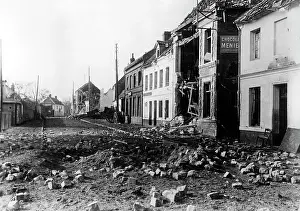 Exploded: Destroyed building in St. Laurent, 1914