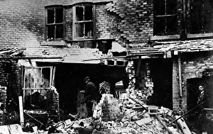 Hartlepool: Destroyed buildings in Hartlepool. 1914