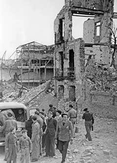 Destroyed buildings in Madrid, 1939