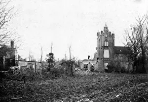 Baroness: Destroyed castle in Flanders, 1916