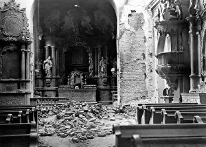 Hideout: Destroyed church in Kalisz, 1914