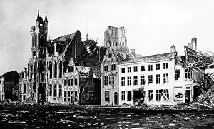 Diksmuide: The destroyed city of Diksmuide, 1915