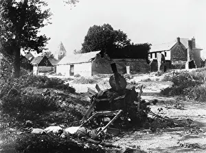 Destroyed German field kitchen WWI
