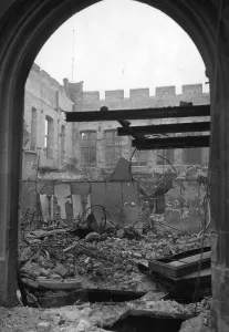 Rhine Westphalia: The destroyed Guerzenich in Cologne, 1943