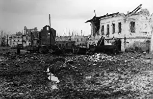 Theodor: Destroyed houses in Kholm, 1942