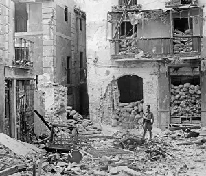 Partially: Destroyed houses in Madrid, 1936-39