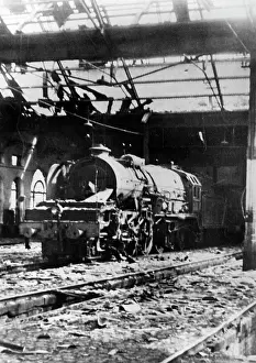 Rails: Destroyed railway station of Dinant, May 1940