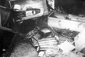 Crates: Destroyed relocation goods at the station Oberhausen, aroun