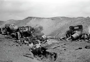 Kharkiv: Destroyed Soviet trucks, May 1942