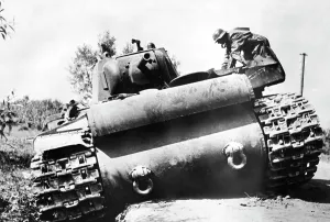 Examines: Destroyed tanks of the Red Army, 1941