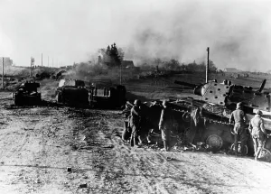 Ostrow: Destroyed tanks of the Red Army on the Eastern Front, 1941