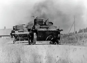 German Soviet: Destroyed tanks of the Red Army on the Eastern Front, 1941