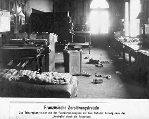 Ticket: Destroyed telegraph room of the railway station