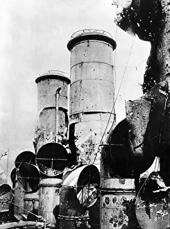Vindictive: Destroyed vents of the HMS Vindictive, 1918