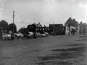 Orte: A destroyed village at the Eastern front, 1914